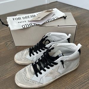 Golden Goose Midstar Mock-Croc Mixed Leather Sneaker